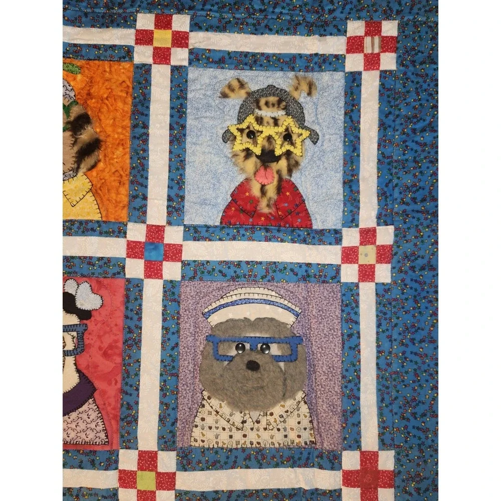 Amy Bradley Dazzling Dogs Pattern Handmade Quilt Appliqué Design~69